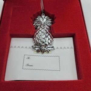 Reed and Barton Williamsburg Silver Plated Pineapple Gift Card Money Holder New